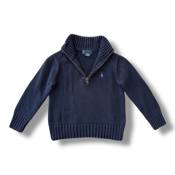 Polo Ralph Lauren | Quarter Zip Sweater Pull-Over (4T) 💙 - Picture 3 of 6